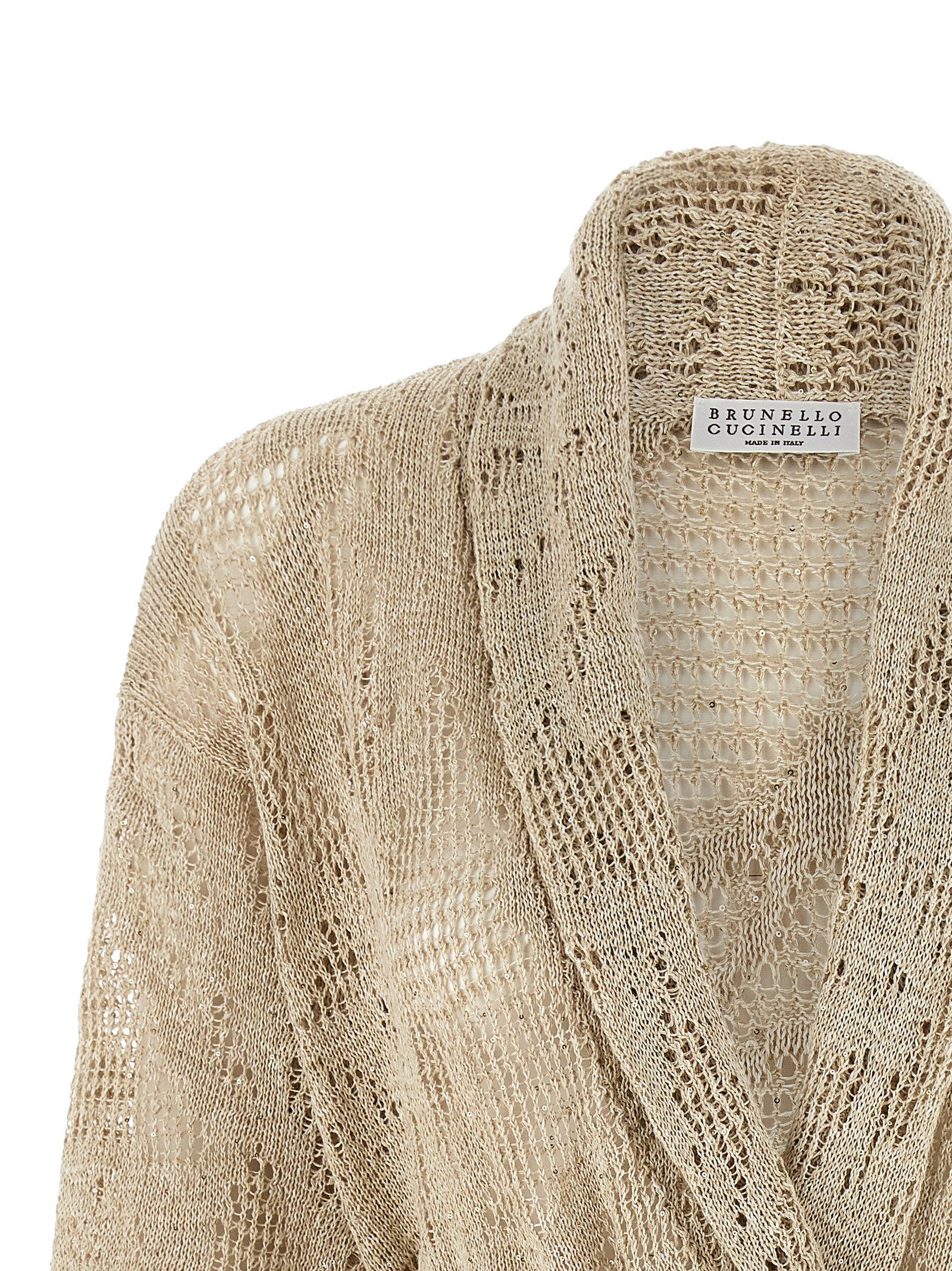 Beige Linen Cardigan