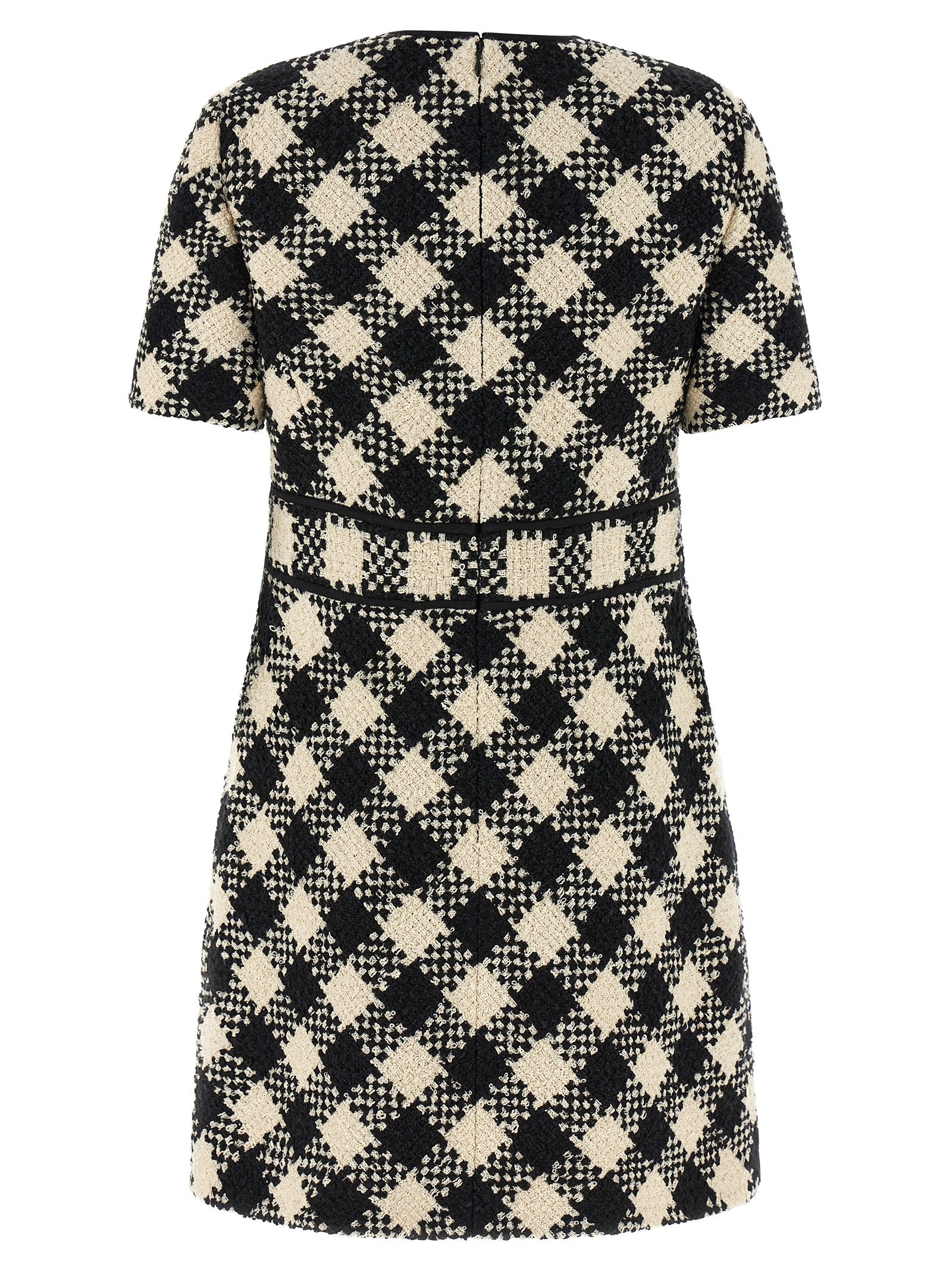 Bicolor Cotton Short Dress