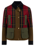 Multicolor Cotton Full-Length Jacket