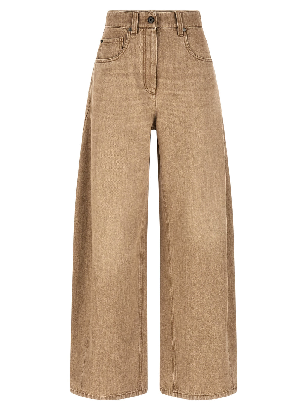 Beige Cotton Jeans Denim