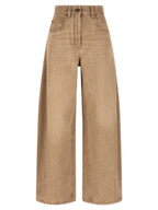 Beige Cotton Jeans Denim