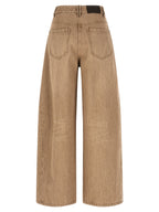 Beige Cotton Jeans Denim