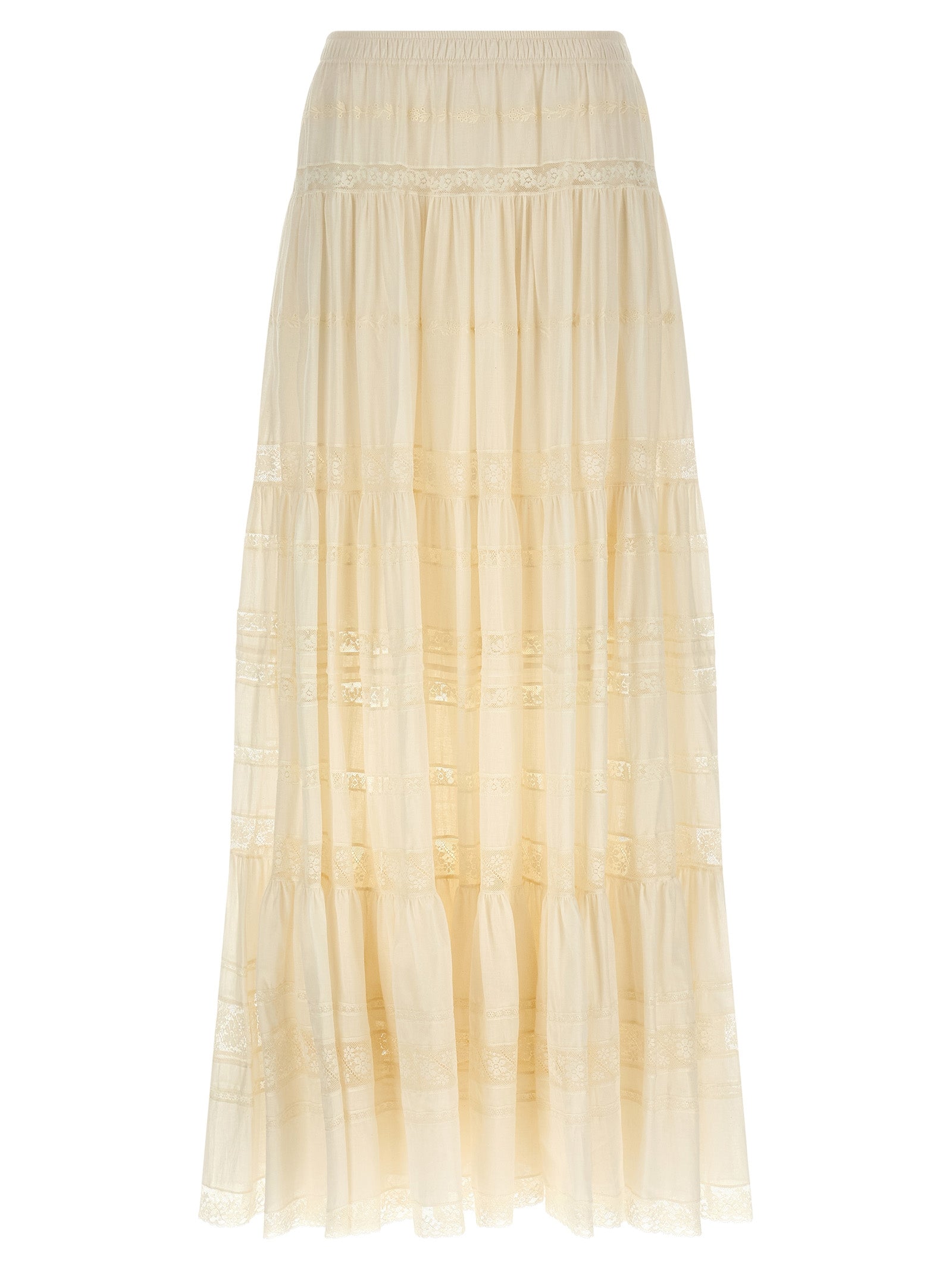 White Cotton Mini Skirt
