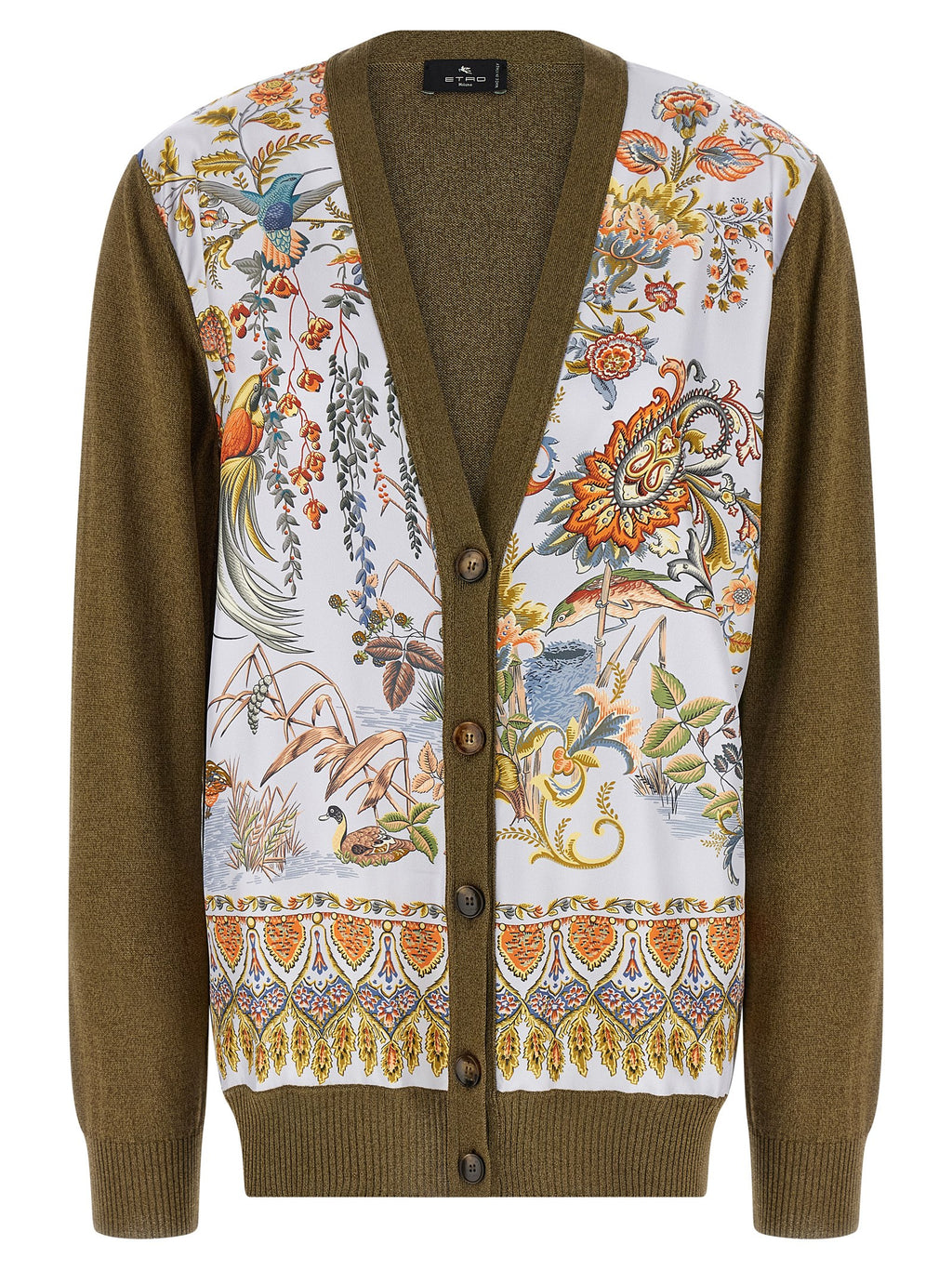 Bicolor Cotton Cardigan