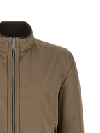 Beige Polyester Bomber