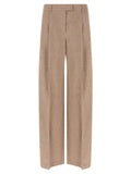Multicolor Linen Flared Pants