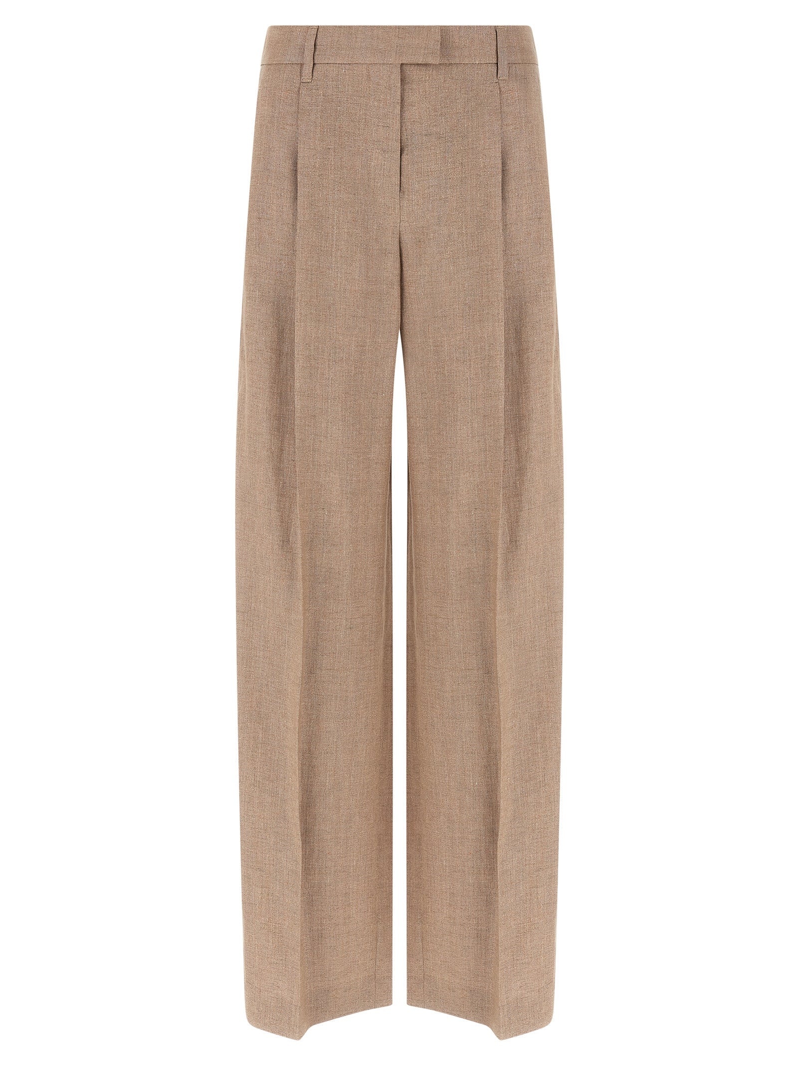 Multicolor Linen Flared Pants