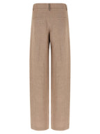 Multicolor Linen Flared Pants