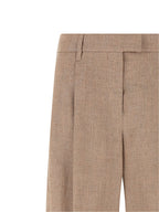 Multicolor Linen Flared Pants
