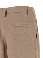 Multicolor Linen Flared Pants