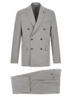 Gray Polyester Two-Piece Suit