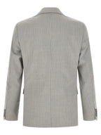 Gray Polyester Two-Piece Suit