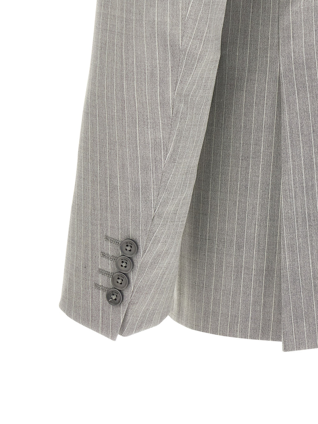 Gray Polyester Two-Piece Suit