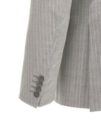 Gray Polyester Two-Piece Suit