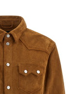 Beige Polyvinyl Leather Jacket