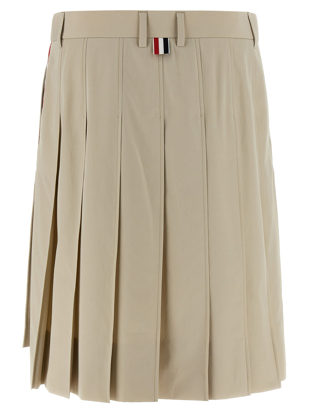 Beige Cotton Long Skirt