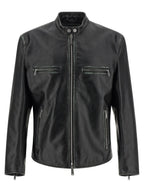 Black Leather Leather Jacket