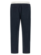Blue Cotton Joggers (Workout Pants)