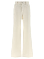 White Cotton Relaxed Fit Jeans
