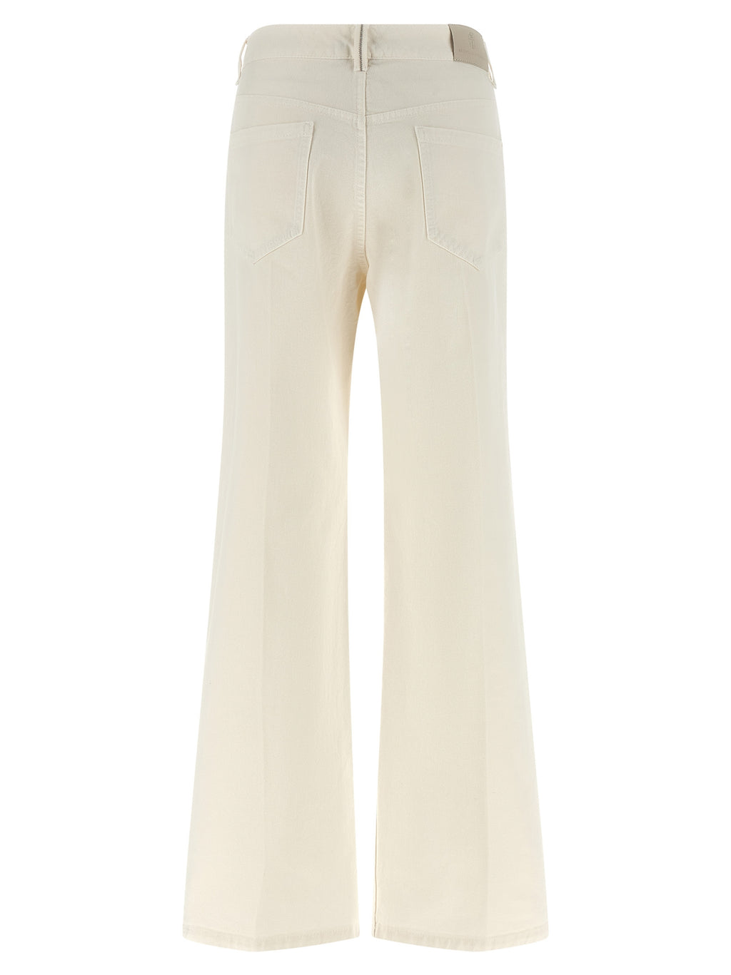 White Cotton Relaxed Fit Jeans