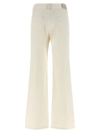 White Cotton Relaxed Fit Jeans