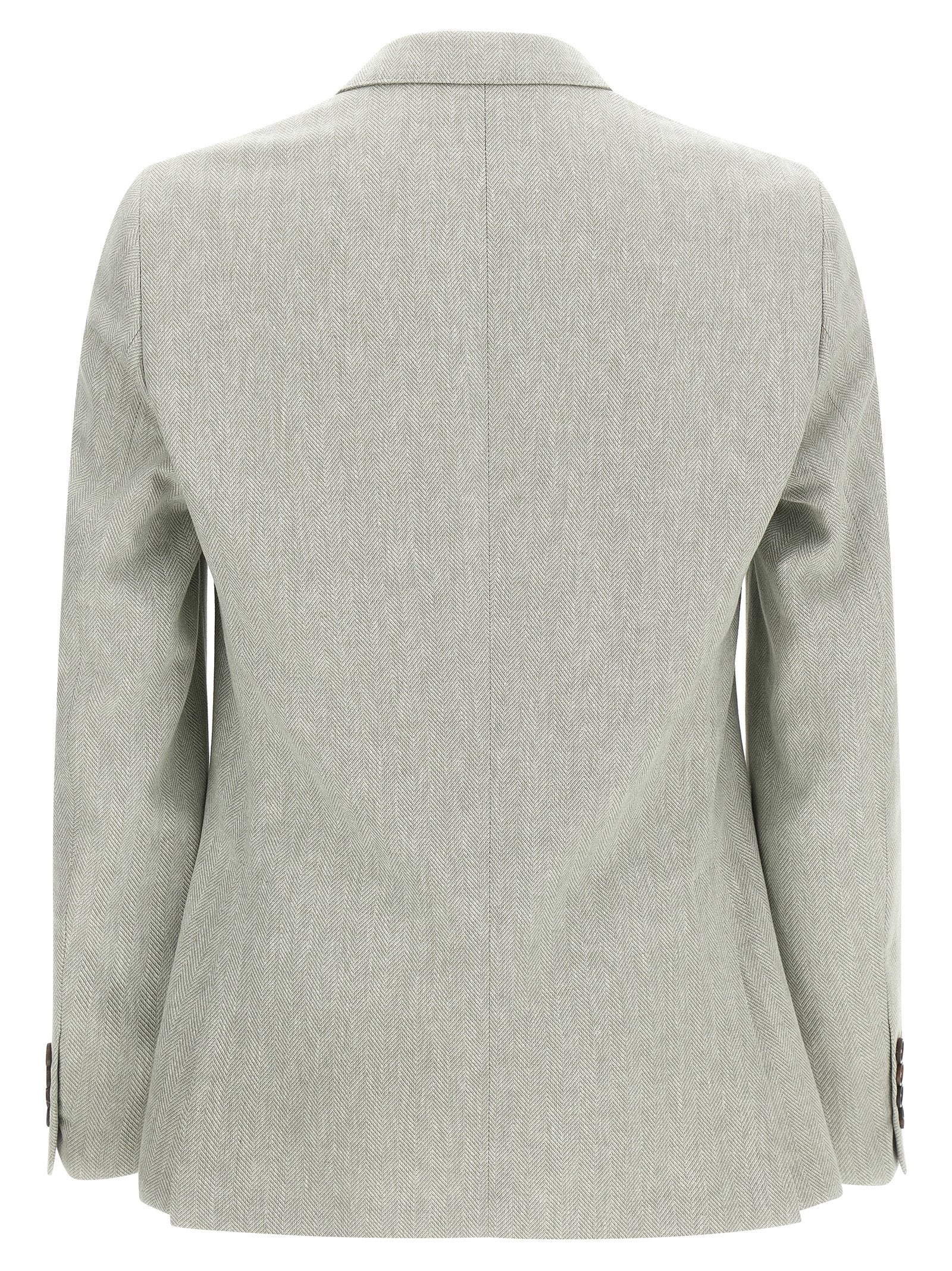 Bicolor Linen Blazer