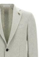 Bicolor Linen Blazer
