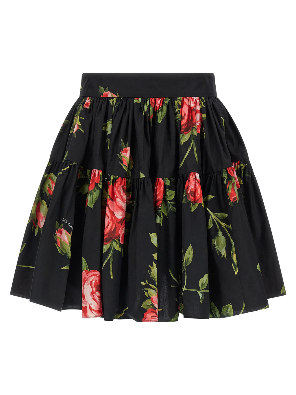 Black Cotton Long Skirt