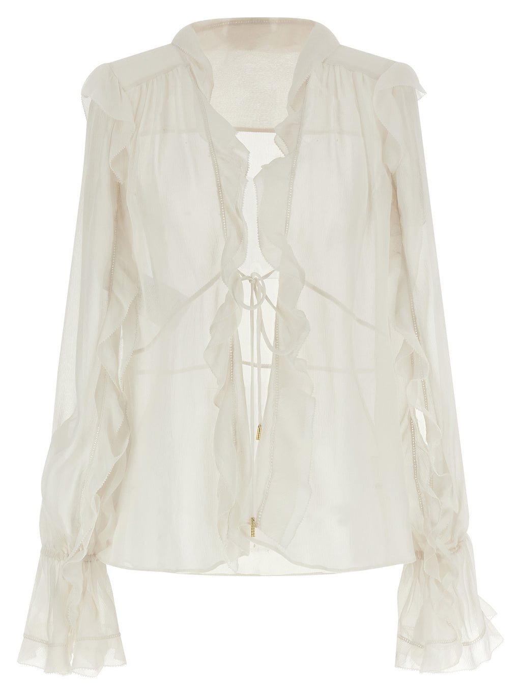 Beige Acetate Blouse