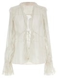 Beige Acetate Blouse