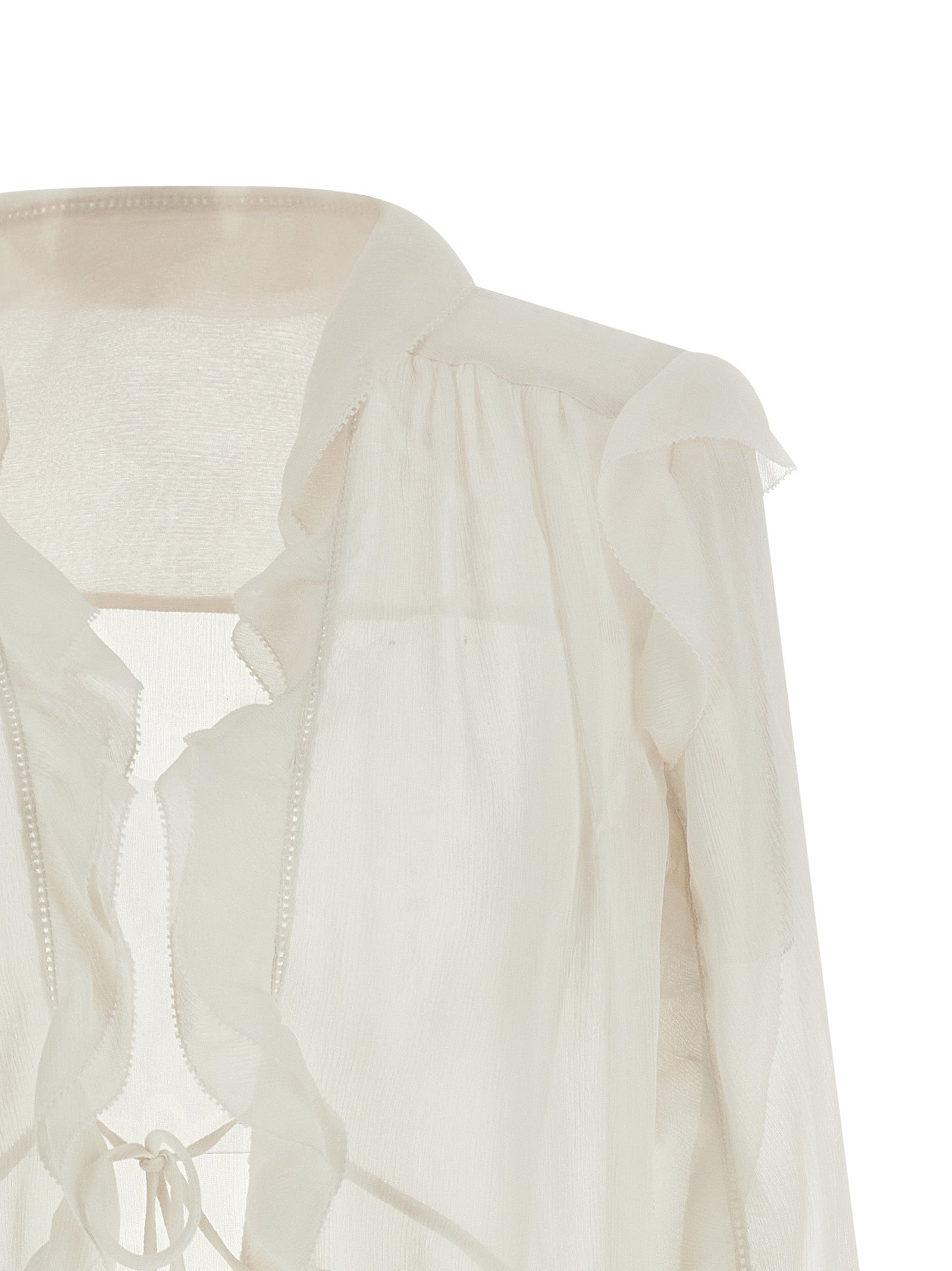 Beige Acetate Blouse