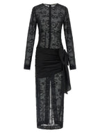 Black Viscose Long Dress
