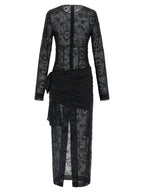 Black Viscose Long Dress