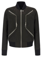 Black Polyester Bomber