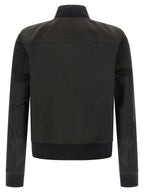 Black Polyester Bomber