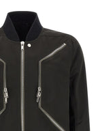 Black Polyester Bomber