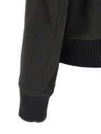 Black Polyester Bomber