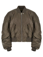 Gray Nylon Bomber