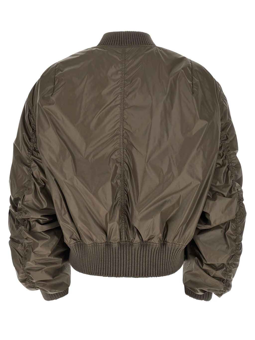 Gray Nylon Bomber