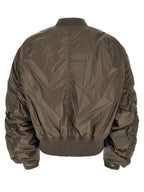 Gray Nylon Bomber