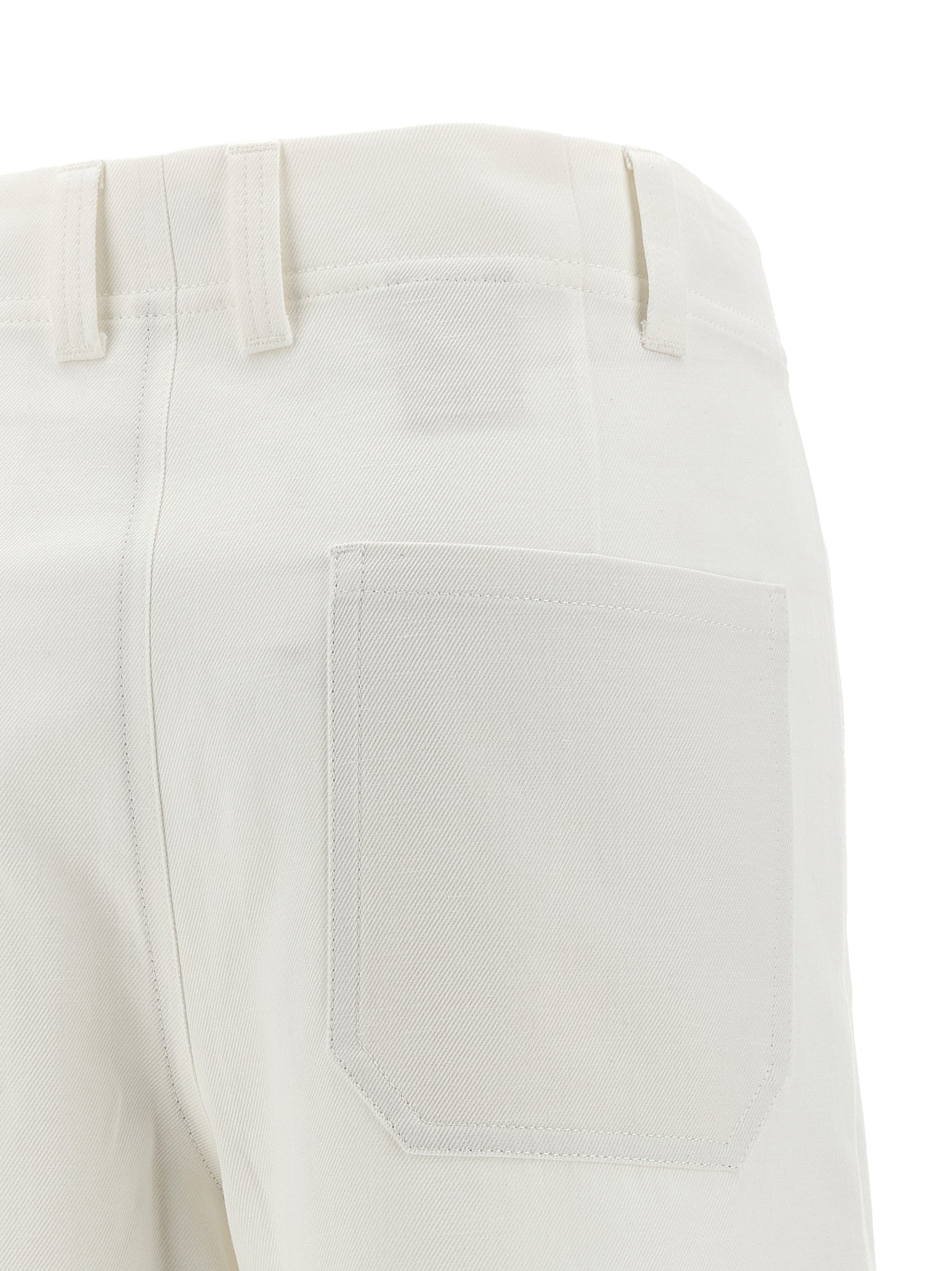 White Cotton Chino Pants