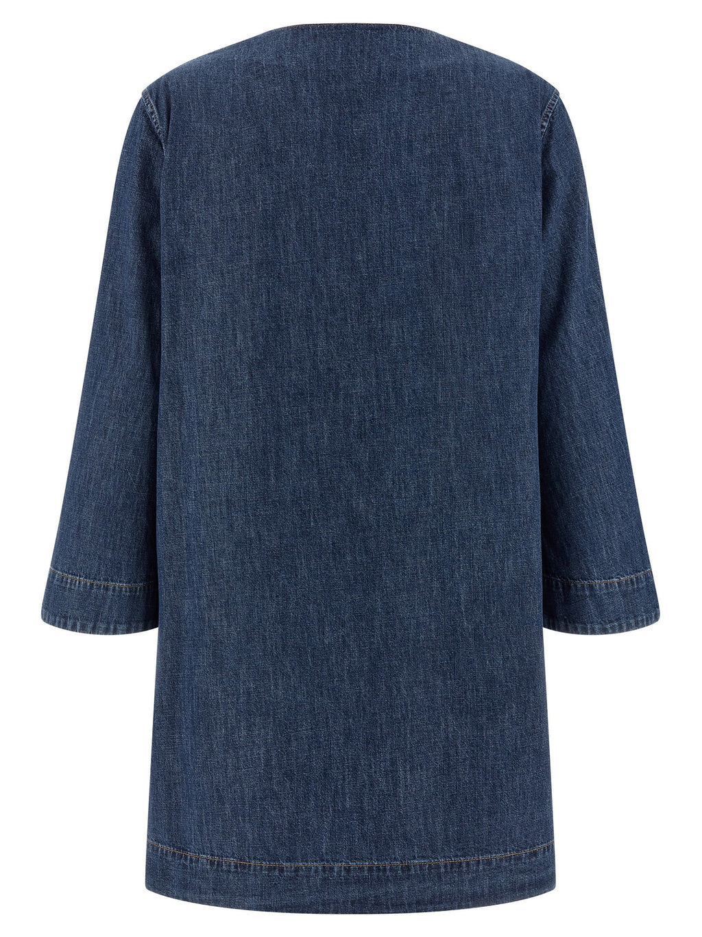 Blue Cotton Short Dress