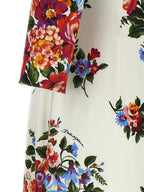 White Viscose Midi Dress