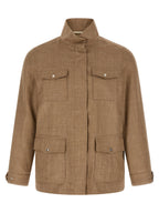 Beige Wool Full-Length Jacket