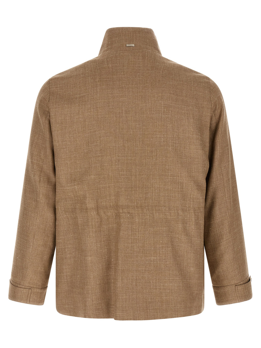 Beige Wool Full-Length Jacket