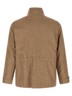 Beige Wool Full-Length Jacket