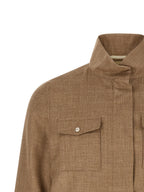 Beige Wool Full-Length Jacket