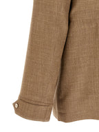 Beige Wool Full-Length Jacket