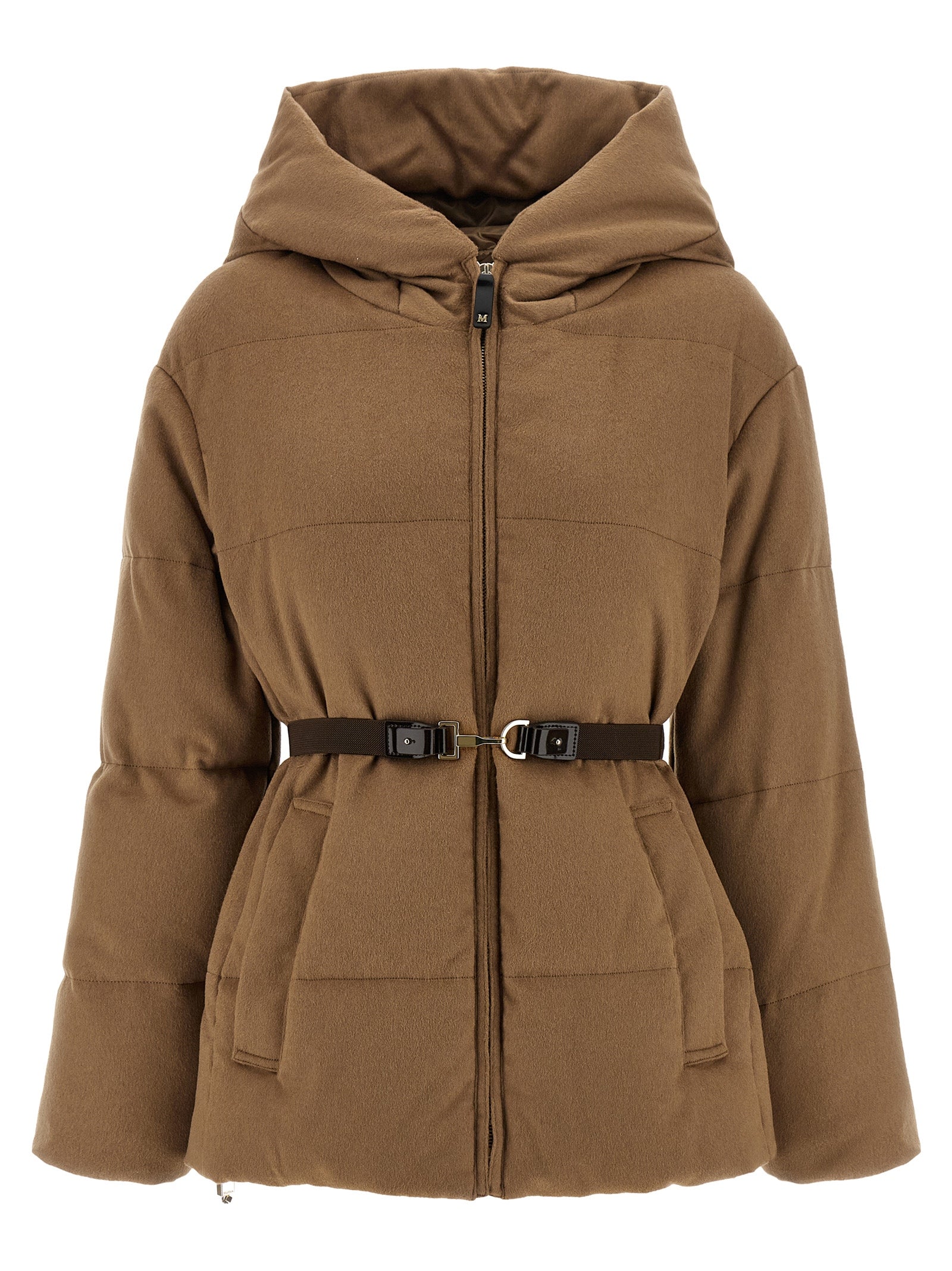 Brown Camel Hair  Full-Length Jacket
