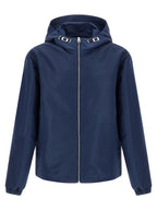Blue Polyester Shell Jacket